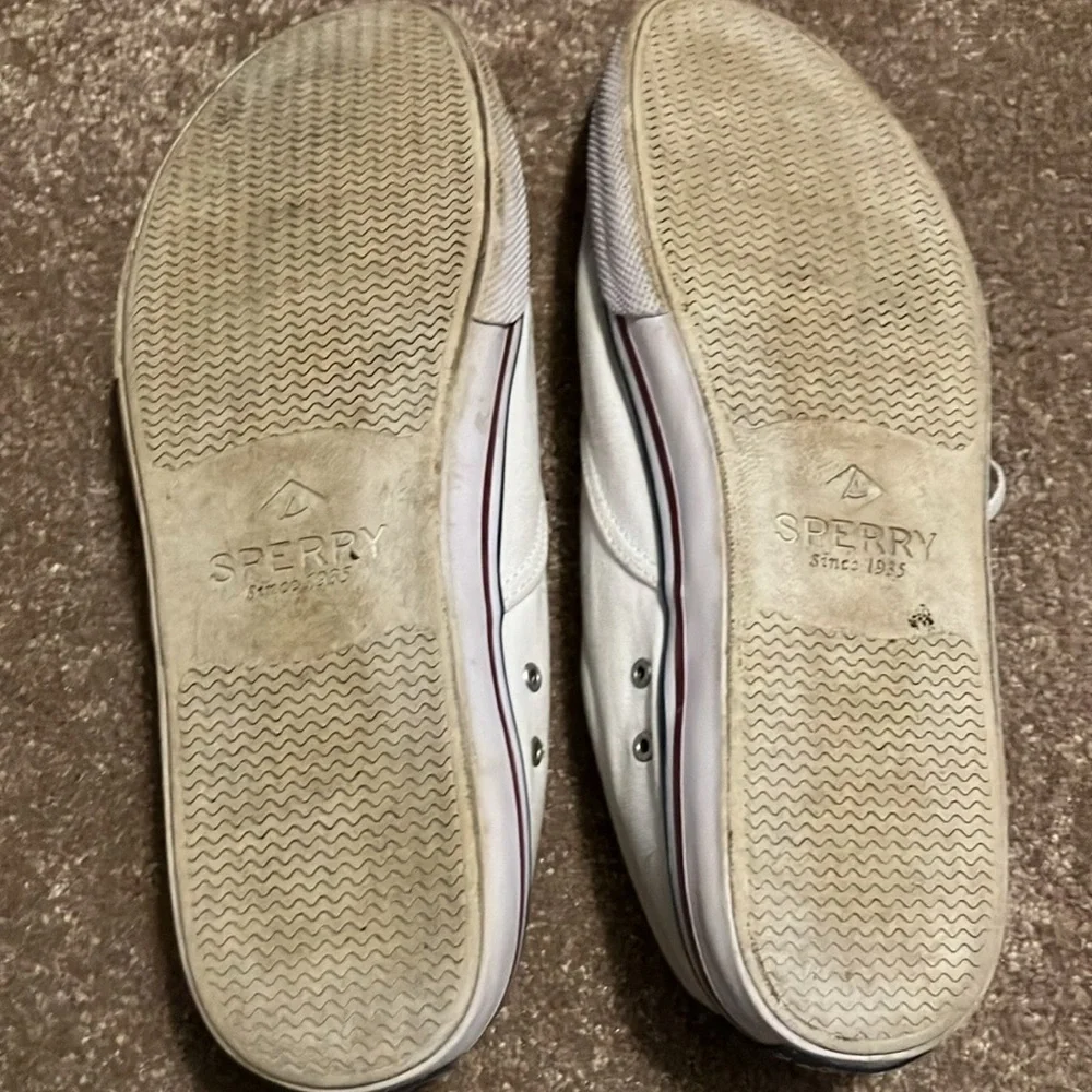White Sperry Top-Siders Size 11.5